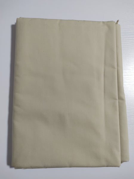 Plain Beige Cotton Sateen