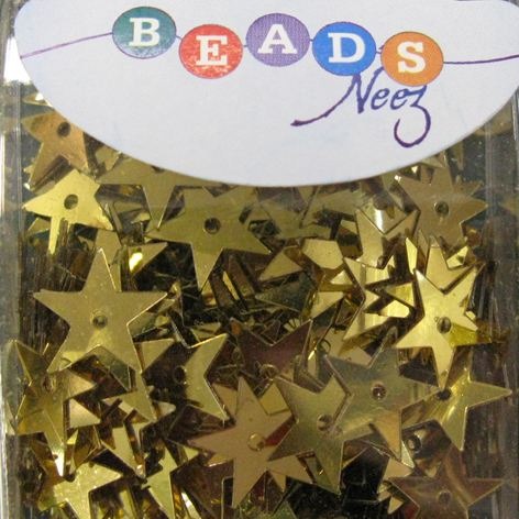 Beads Neez Miniature Stars 10mm Gold