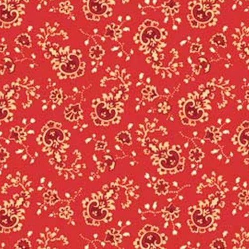 Small Floral on Red 25474RED
