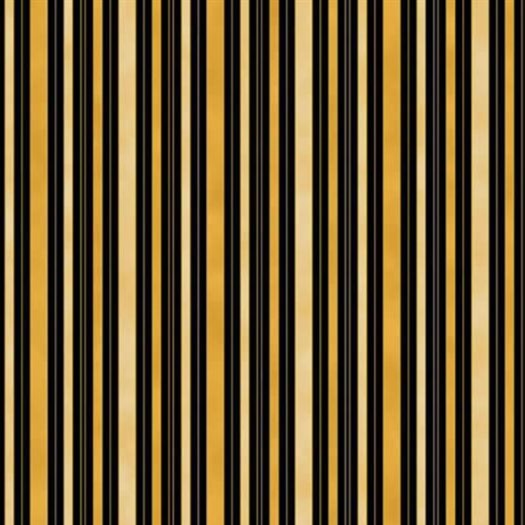 UTAS Hampton Stripe Black/Gold/Cream 0011 7