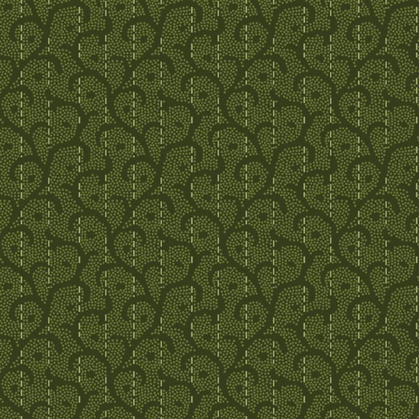 Stitched Scroll Green 9423-G