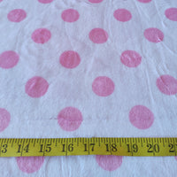 Minkee 150CM WIDE - Pink Dot