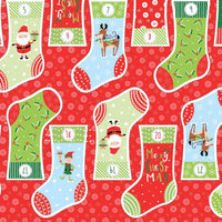 Santa Elves Stockings Panel